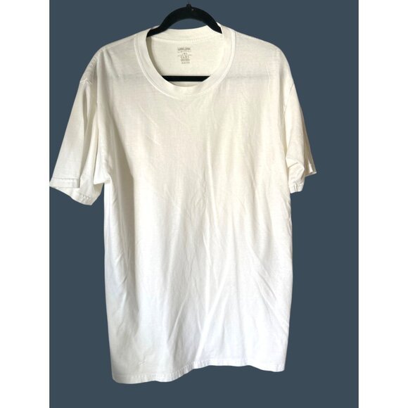 Kirkland Signature White T-Shirt L 100% Cotton Crew Neck Short Sleeve Casual Top - Picture 1 of 6